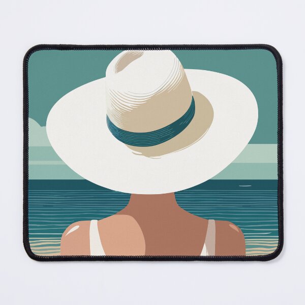 Item preview, Woman with hat on the beach designed and sold by hhh-art.
