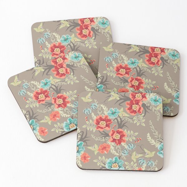 Item preview, Large Bouquet of Tulips with Hibiscus, Brown background designed and sold by Alex  Blud.