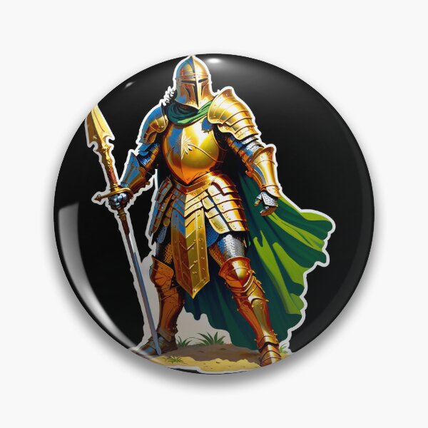 Item preview, Golden Knight with Spear designed and sold by artwaves.
