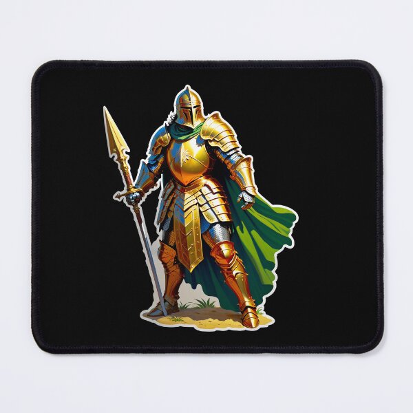Item preview, Golden Knight with Spear designed and sold by artwaves.