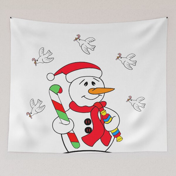 Item preview, Candy Cane Snowman designed and sold by Sartoris Art.