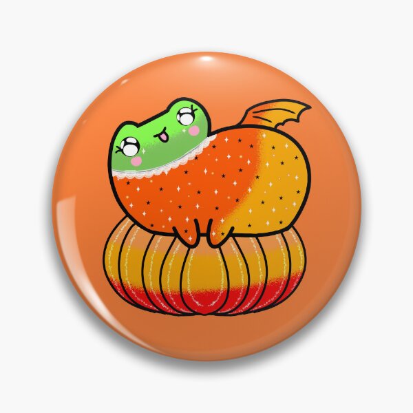 Item preview, Cute halloween pumpkin frogs designed and sold by Quacktails.