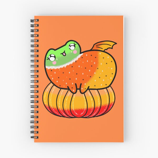 Item preview, Cute halloween pumpkin frogs designed and sold by Quacktails.