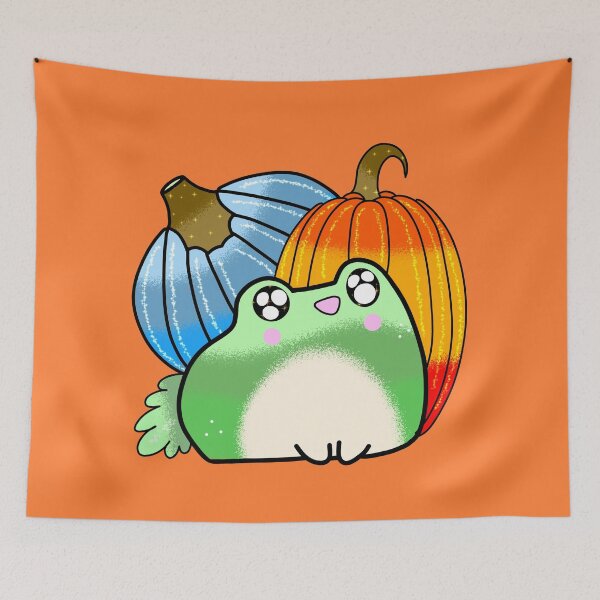 Item preview, Cottagecore halloween pumpkin frog season designed and sold by Quacktails.