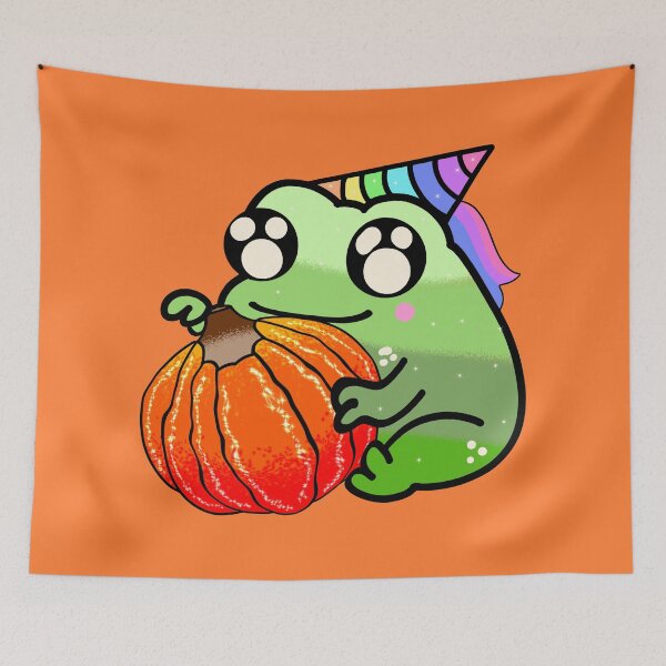 Item preview, Spooky halloween pumpkin frog season designed and sold by Quacktails.