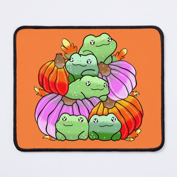 Item preview, Stack of pumpkin halloween frogs designed and sold by Quacktails.