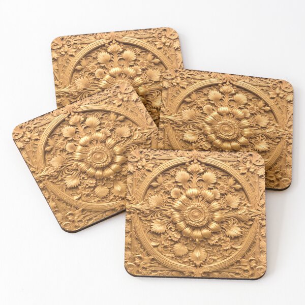 Item preview, Carved Gold Tile designed and sold by Bondillero.