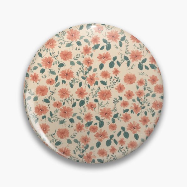 Item preview, Small orange peach flowers pattern  designed and sold by Moonde04.