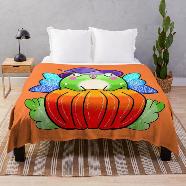 Item preview, Fairycore Cute Orange kawaii pumpkin halloween frog designed and sold by Quacktails.