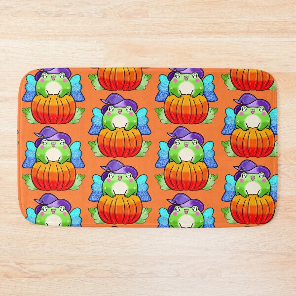 Item preview, Fairycore Cute Orange kawaii pumpkin halloween frog designed and sold by Quacktails.