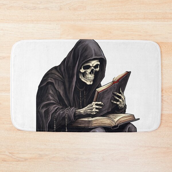 Item preview, The Grim Reader Skull Reading designed and sold by SHADOWNB69.