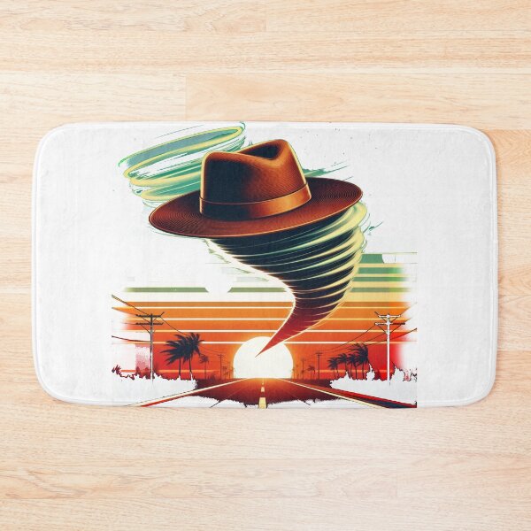 Item preview, Whimsical tornado from hat sweeps city, objects fly. designed and sold by freackly.