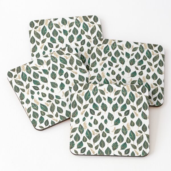Item preview, gold and emerald leaves pattern texture designed and sold by Moonde04.