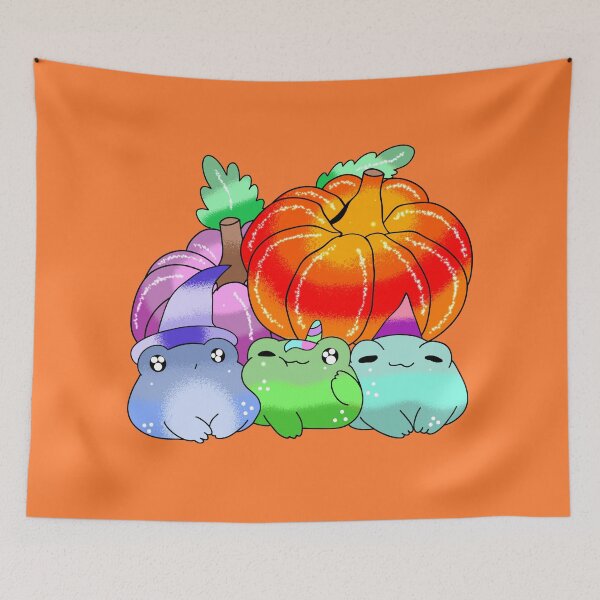 Item preview, Cute pumpkin halloween trick or treat froggy designed and sold by Quacktails.