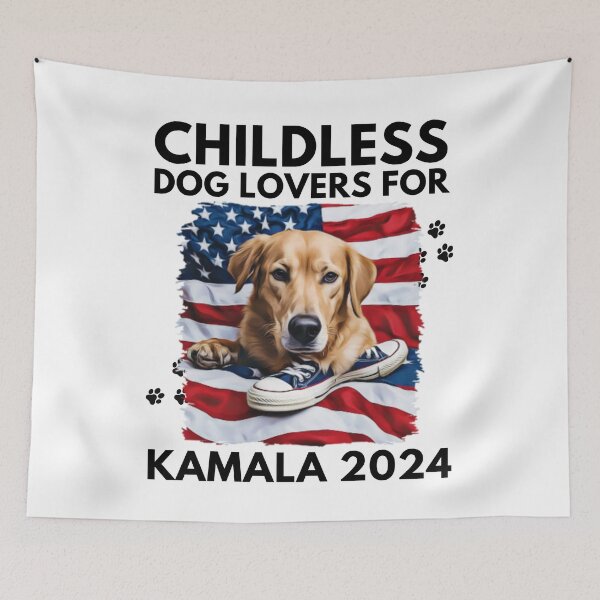 Item preview, Childless Dog Lovers For Kamala 2024 designed and sold by gillys.