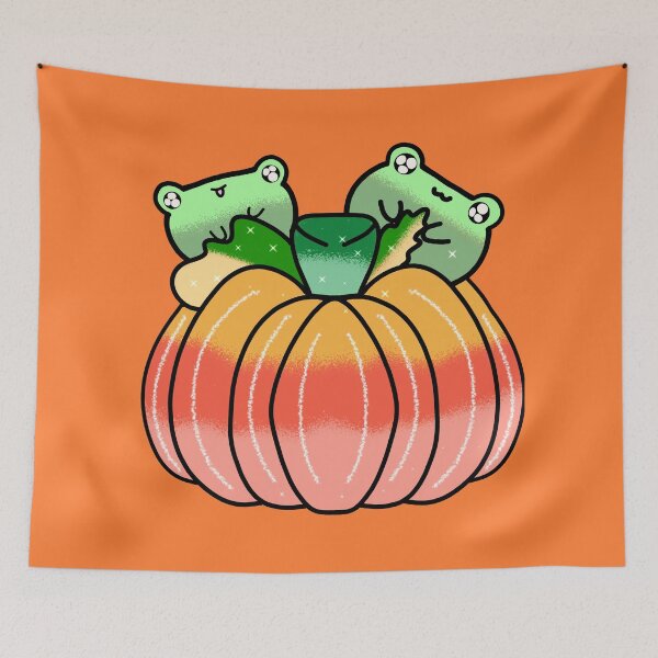 Item preview, Scary pumpkin halloween fall autumn froggy season designed and sold by Quacktails.