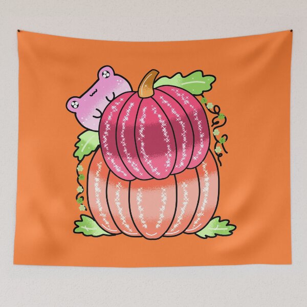 Item preview, Farm Orange kawaii pumpkin halloween frog designed and sold by Quacktails.