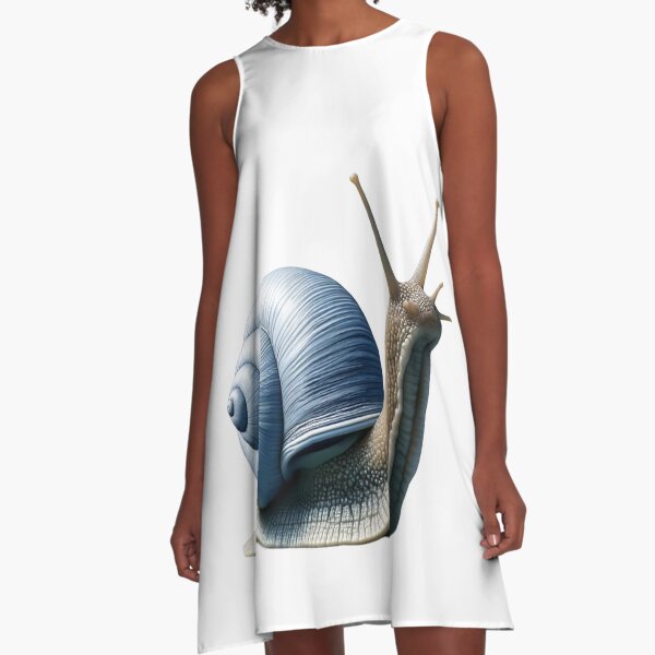 Item preview, Realistic drawing of snail with bluish shell designed and sold by FusiTink.