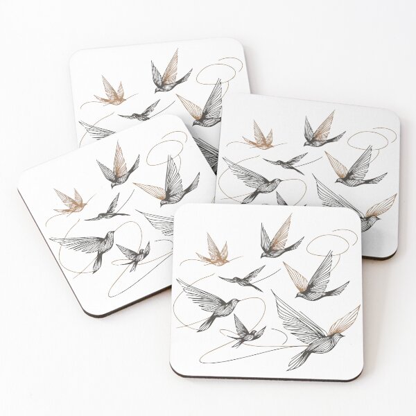 Item preview, Flying Birds Line Art designed and sold by Coffee Lifestyle.