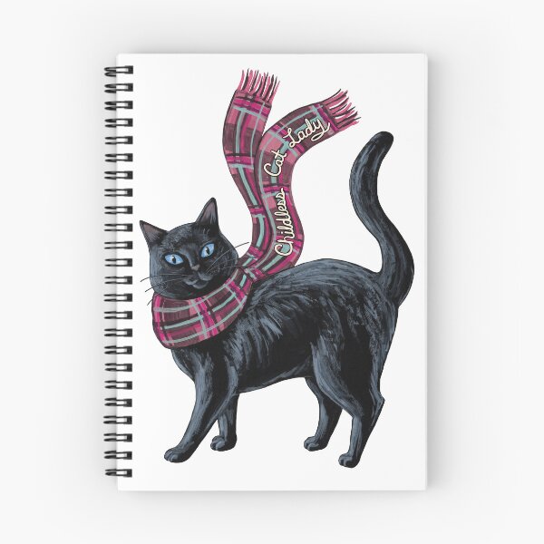 Item preview, Childless Cat Lady Black Cat in Scarf designed and sold by dragonstarart.