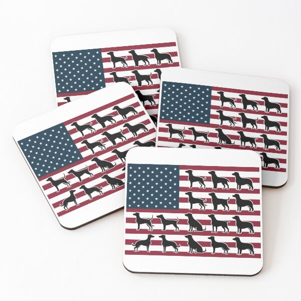 Item preview, Patriotic Paws: Dog Silhouettes Flag Design designed and sold by Colorful-Garden.