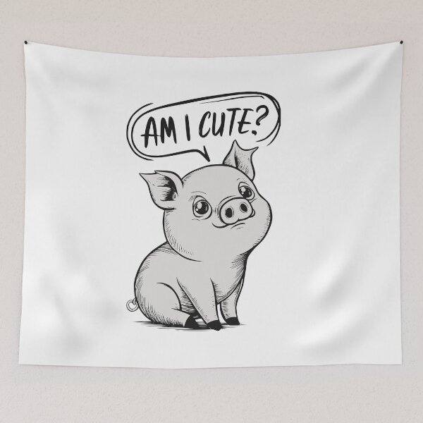 Item preview, Am I Cute Pig? designed and sold by PragmaticP.