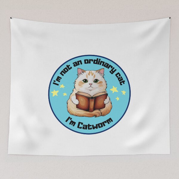 Item preview, Cute Cat Reading a Book - Catworm designed and sold by MaateoDesign.