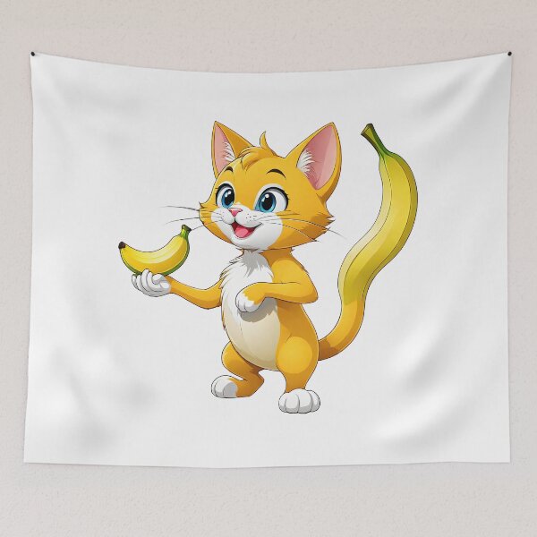 Item preview, "Kitty Goes Bananas" designed and sold by Artekinium.