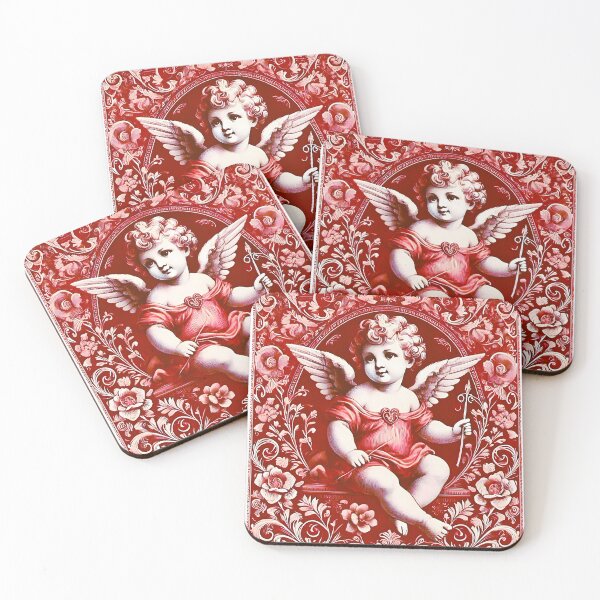 Item preview, Vintage Red cute Cherub - Coquette Angel Art designed and sold by Unitepeople.