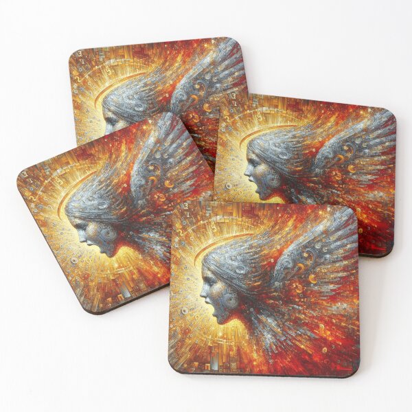 Item preview, Angels - Molten gold and silver illustration art  designed and sold by ZulryLifestyles.