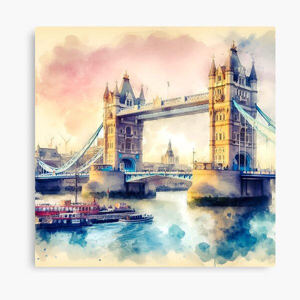 Item preview, London City Landscape Painting. Anglo Art designed and sold by SideKickCreates.