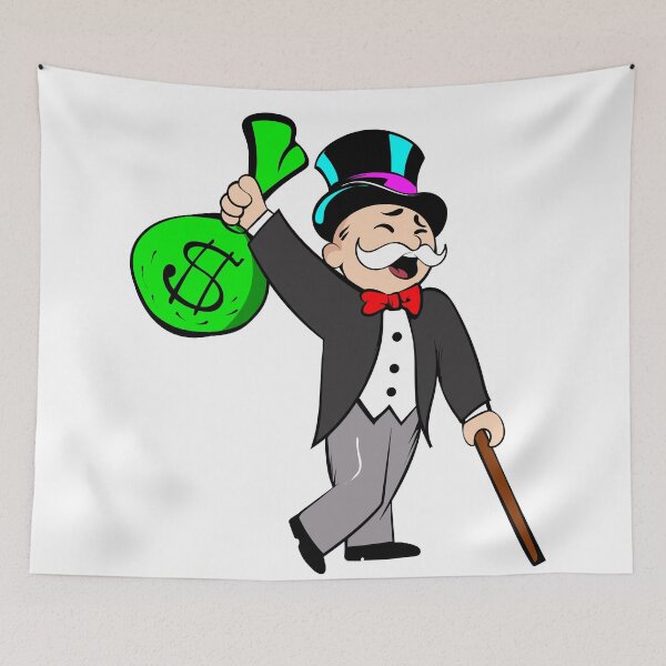 Item preview, Monopoly Man Holding Bag of Money designed and sold by DonVivaldo.