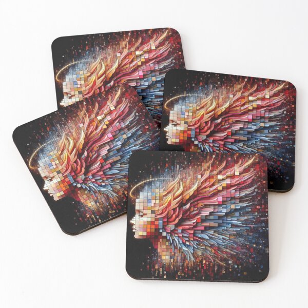 Item preview, Angels - Molten gold and silver Rainbow mosaic designed and sold by ZulryLifestyles.