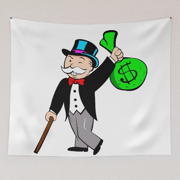 Item preview, Monopoly Man Blinking and Holding Bag designed and sold by DonVivaldo.