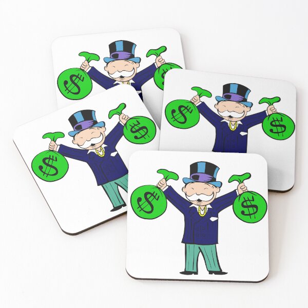 Item preview, Joyful Monopoly Man Holding Two Bags of Money designed and sold by DonVivaldo.