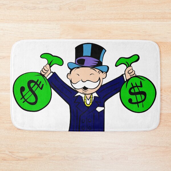 Item preview, Joyful Monopoly Man Holding Two Bags of Money designed and sold by DonVivaldo.