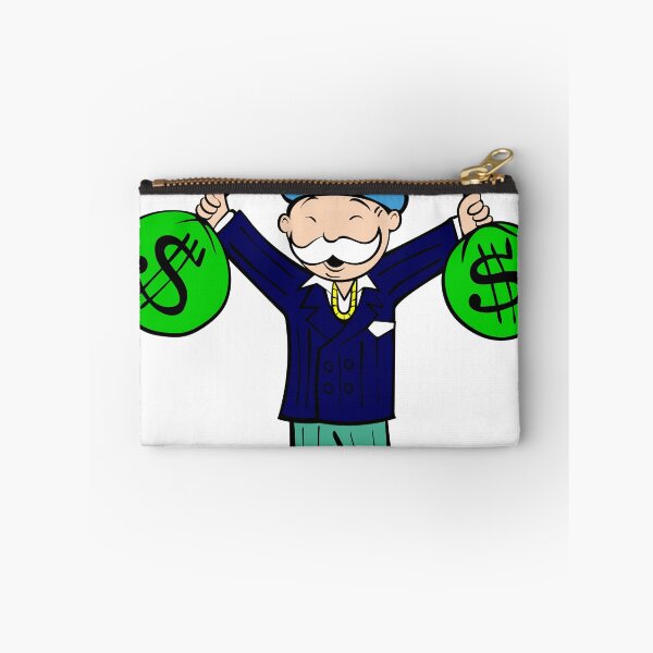 Item preview, Joyful Monopoly Man Holding Two Bags of Money designed and sold by DonVivaldo.
