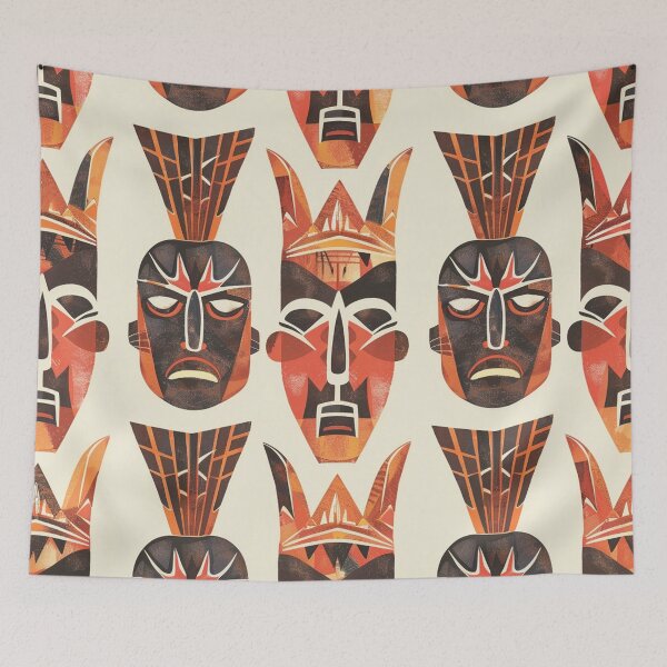 Item preview, Ethnic Tiki Mask Art designed and sold by mittie101.