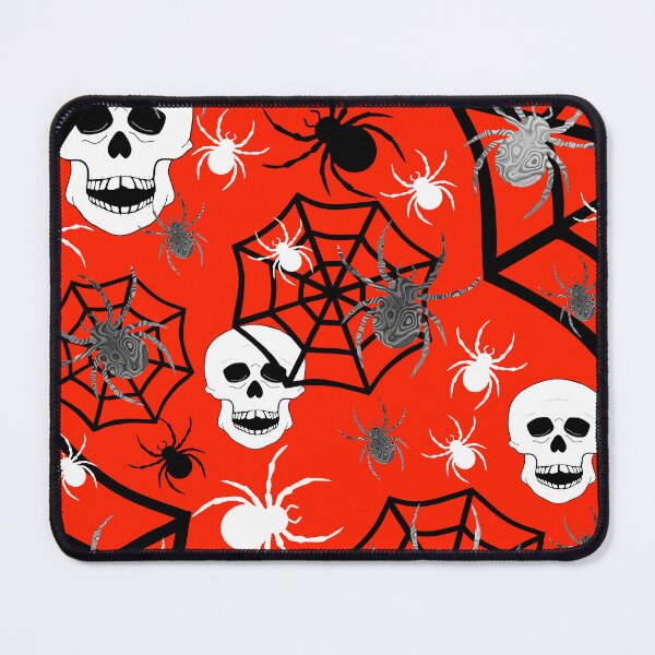 Item preview, Red Halloween Skulls And Spider Web designed and sold by Sartoris Art.