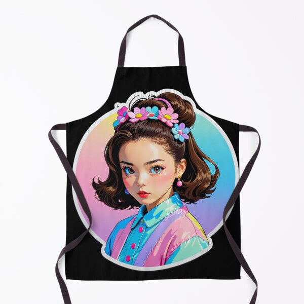Item preview, Stylish brunette woman with floral headband designed and sold by artwaves.
