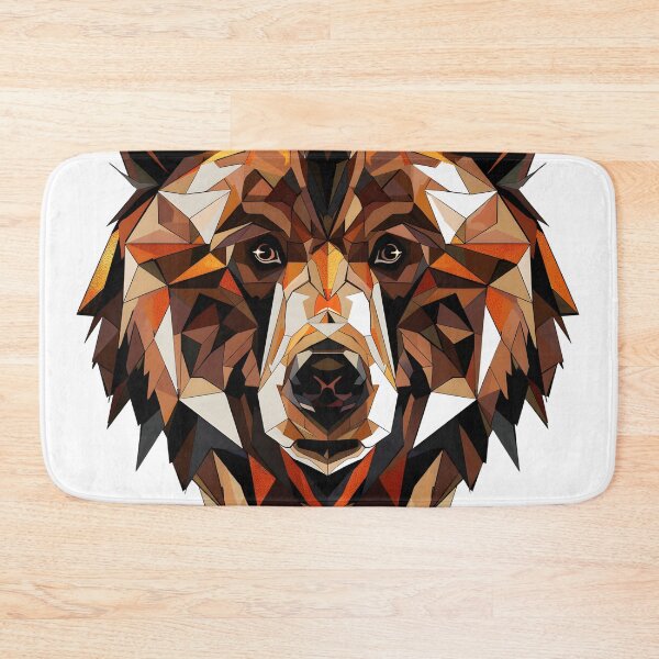 Item preview, Geometric Bear Face - Bold and Modern Wildlife Art Illustration designed and sold by WarFX Designs.