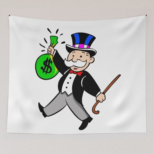 Item preview, Monopoly Man Walking Happily with $ Bag designed and sold by DonVivaldo.