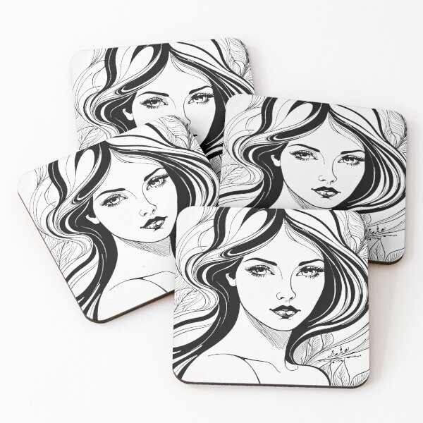 Item preview, Elegant Black and White Woman Portrait designed and sold by Jr-Mensagens.