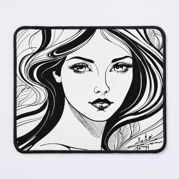 Item preview, Elegant Black and White Woman Portrait designed and sold by Jr-Mensagens.