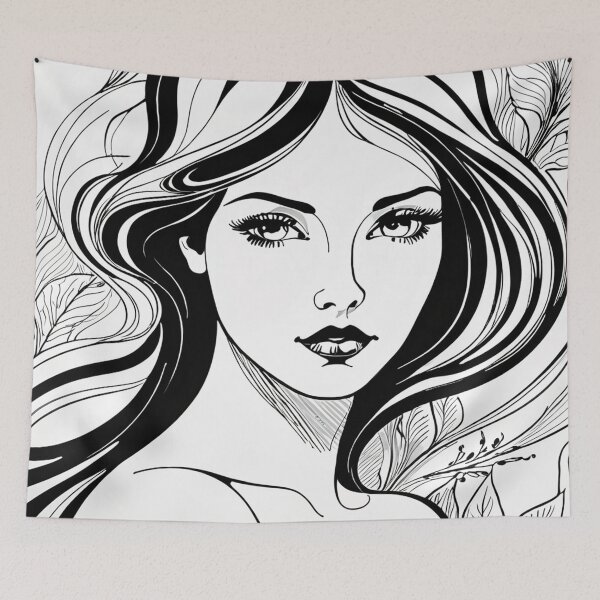 Item preview, Elegant Black and White Woman Portrait designed and sold by Jr-Mensagens.