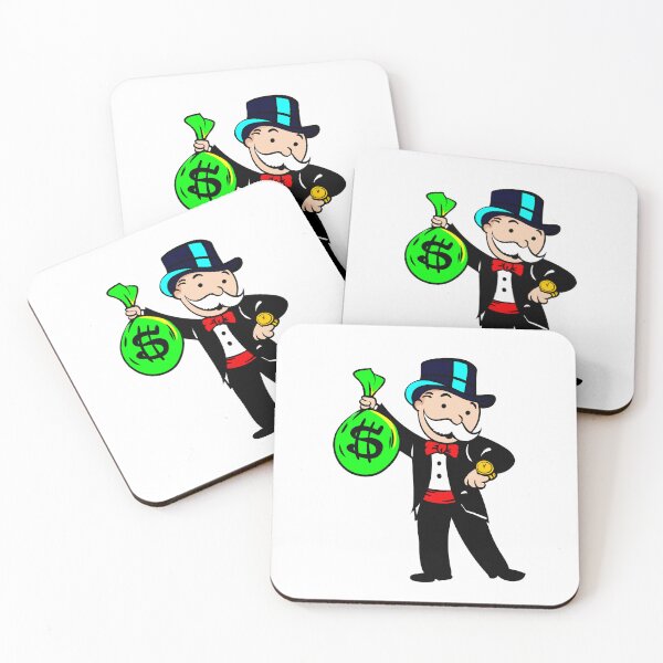 Item preview, Monopoly Man Checking Watch While Holding Bag designed and sold by DonVivaldo.
