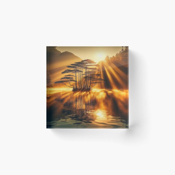 Item preview, Golden water reflections in autumn: magical moments by the water designed and sold by FotoworldEdel.