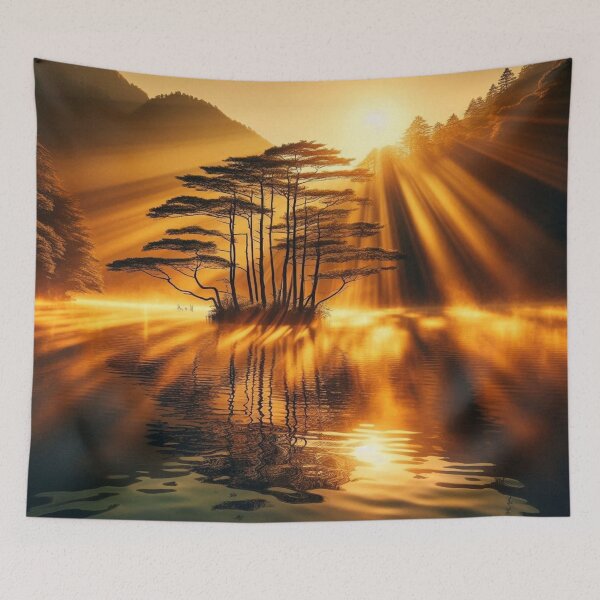 Item preview, Golden water reflections in autumn: magical moments by the water designed and sold by FotoworldEdel.
