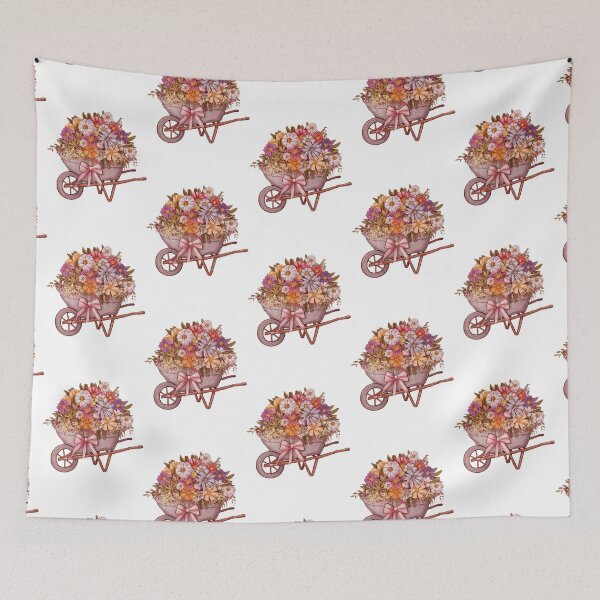 Item preview, wheelbarrow flowers designed and sold by reillybarrett.