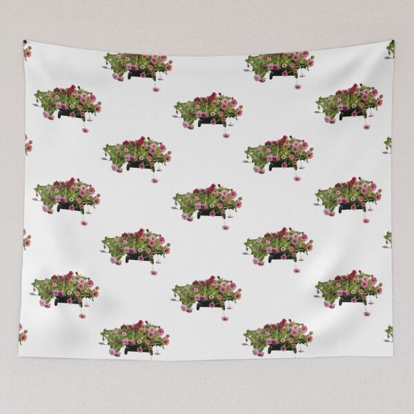 Item preview, Wheelbarrow full of Zinnia Flowers Active  designed and sold by reillybarrett.